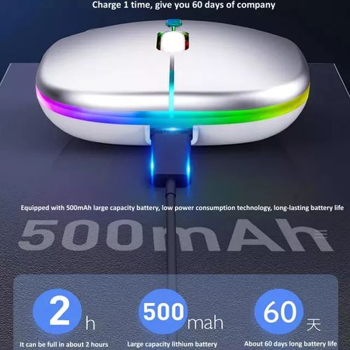 Wireless BluetoothMouse - Dualmode Chargeable  RGB