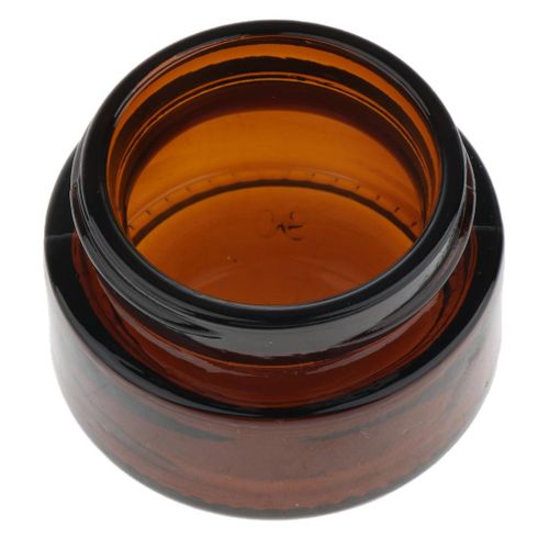 6x Refillable Round Glass Jars  Empty Containers For