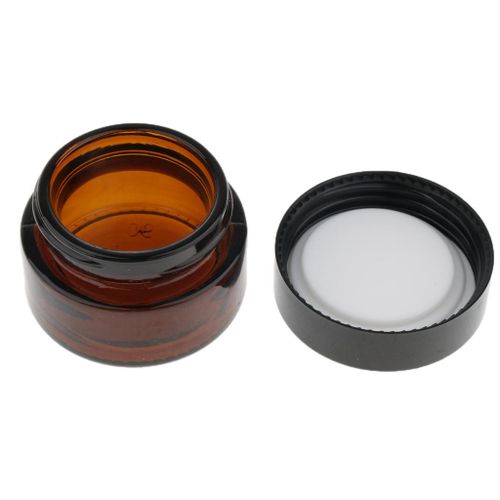 6x Refillable Round Glass Jars  Empty Containers For