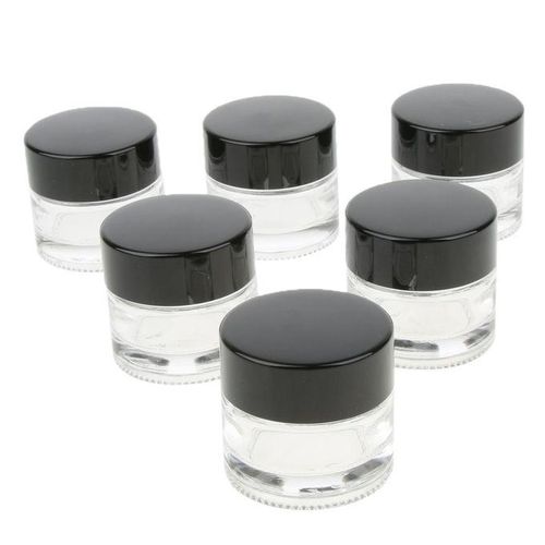 12pcs 5g Travel Mini Glass Empty  Sample Container Jar Pot Box
