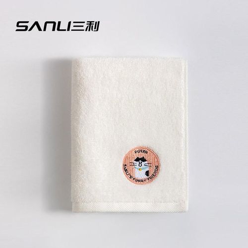 Sanli Kids' Towel 25 X50cm Kerchief for Babies Pure Cotton Absorbent Embroidery Face Wash Hand Towel Baby Bibs
