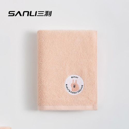 Sanli Kids' Towel 25 X50cm Kerchief for Babies Pure Cotton Absorbent Embroidery Face Wash Hand Towel Baby Bibs