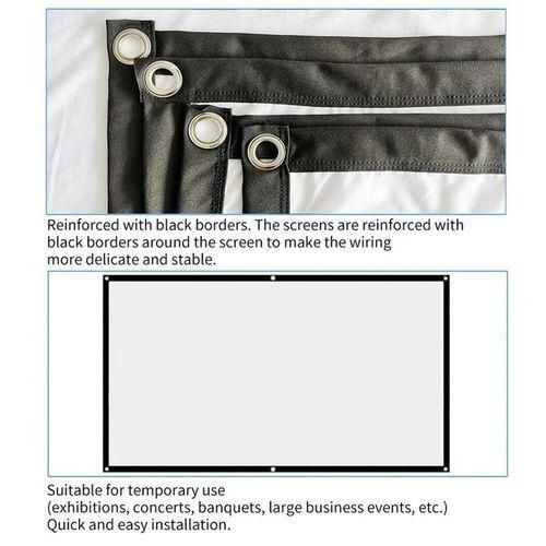 Ple Folding Soft  Urtain HD Portable Proje Tor  Urtain Polyester Spandex  Orporate Offi E Home TheaterWhite84 In Hes