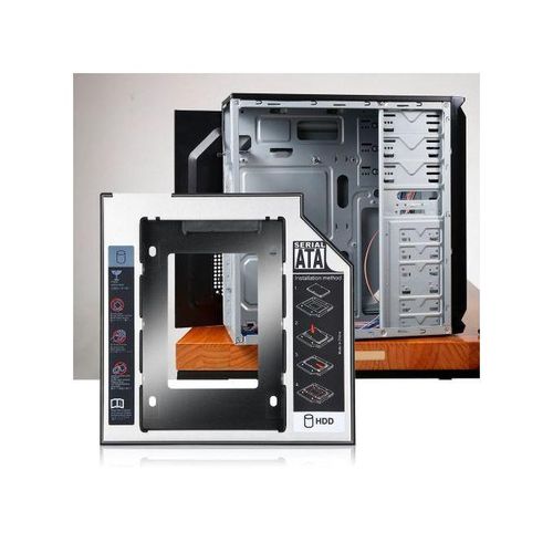 9.5mm Universal SATA 2nd HDD SSD Hard Drive Caddy For CD/DVD-ROM Optical Bay