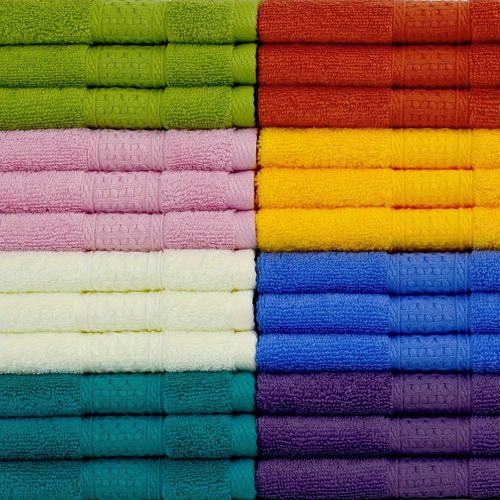 6-Pack Premium Bathroom Face Towels, 100% Cotton Woven Washcloths For Body And Face, Hotel & Travel Hand Towels, Assorted Colors,
