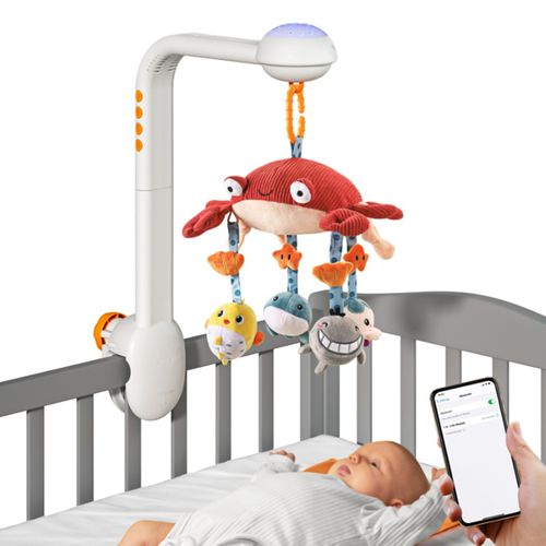 Multifunctional Crab Musical Baby Crib Mobile Toy Starry