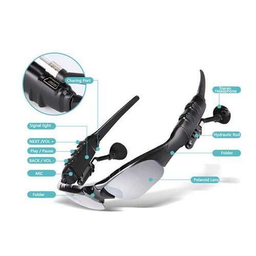 FBI Smart Glasses Sports Bluetooth Music Sunglasses Driving Glasses Multifunctional