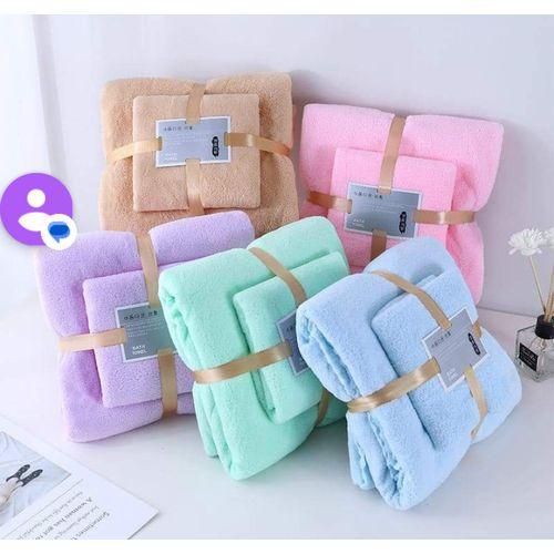 2pcs In 1  Unique Pure Cotton New Born Baby Cover Towels