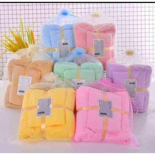 2pcs In 1  Unique Pure Cotton New Born Baby Cover Towels