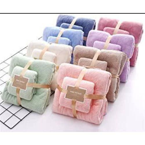 2pcs In 1  Unique Pure Cotton New Born Baby Cover Towels