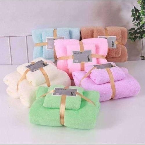 2pcs In 1  Unique Pure Cotton New Born Baby Cover Towels