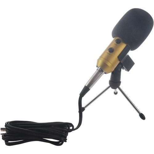 Mk F100Tl Usb Condenser Sound Recording Microphone With Stand Studio Professional Wired Skype Computer Kareoke Microphone,Gold