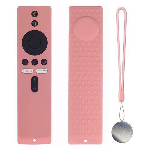 Silicone Protective Case Shock Proof Cover with Strap for Mi Box SMi Box S 4KXiaomi Mi TV Stick Pink