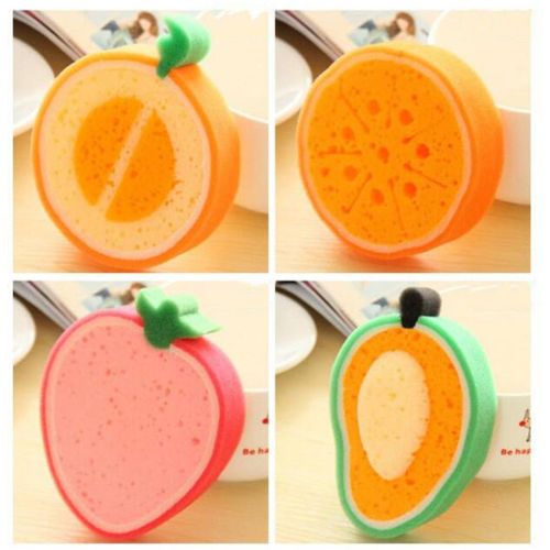 Cartoon Fruit Children Bath Cleaning Sponge Dishwashing Sponge Mango