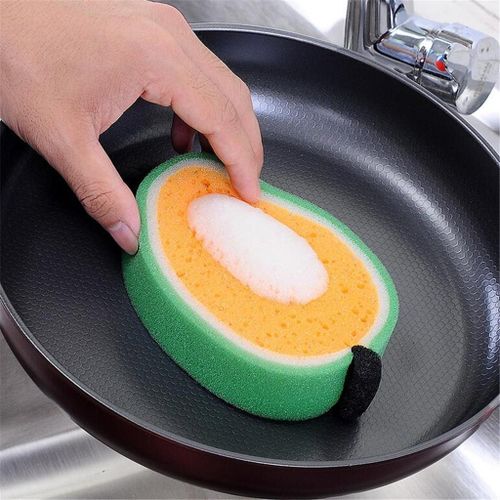Cartoon Fruit Children Bath Cleaning Sponge Dishwashing Sponge Mango