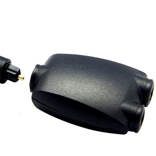 2 Way Optical Digital Splitter Adapter For Toslink Jack Fibre Audio Cables DVD