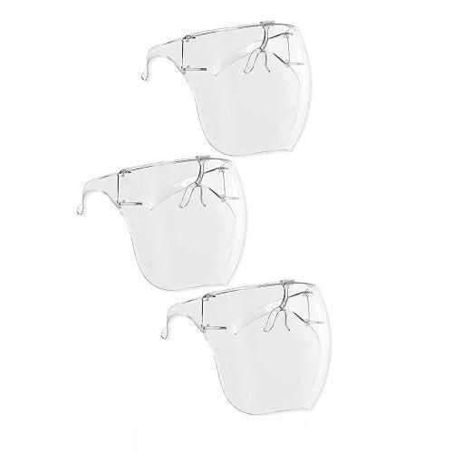 3Pcs Protective Face Shield Visor Glasses with Frames  Ultra Clear Reusable Plastic Goggles Sanitary Droplet Guard