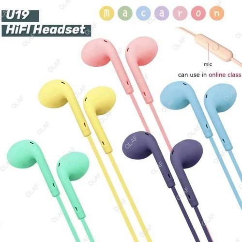 Universal 3.5mm stereo inear headphones sport music handfree wired headset earphones with mic for Xiaomi Huawei Samsung