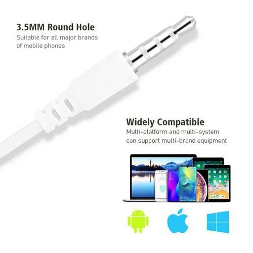 Universal 3.5mm stereo inear headphones sport music handfree wired headset earphones with mic for Xiaomi Huawei Samsung