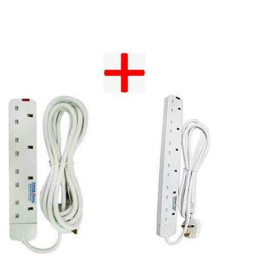Power King 4 Way Power Extension 3M Cable + FREE 6 WAY