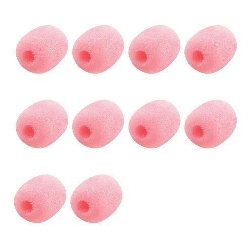 10 Pack Lapel Headset Microphone Windscreen, Microphone Sponge Foam Cover Mini Size Lavalier Microphone Windscreen Pink NO5124