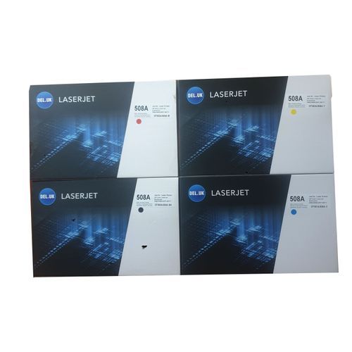 Del.uk 508A LaserJet Toner Cartridge Set For Hp Printer - Black,Cyan,Yellow,Magenta