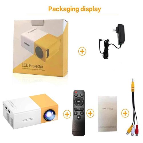 YG300 Mini Projector Audio YG-300 HD USB Mini Projector Support 1080P Home Media Player Home Theater Cinema NO5119