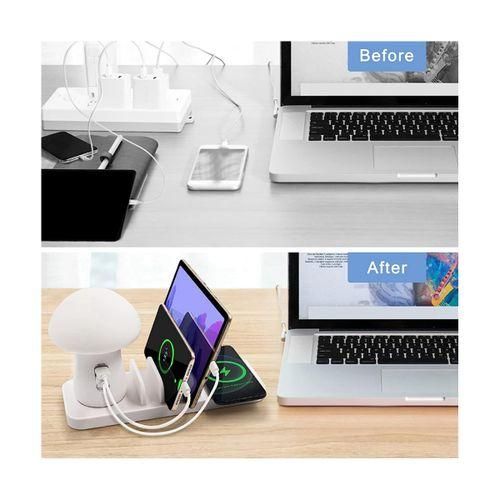 Fast Charge Station for Multiple Devices LED Light ChargerUS