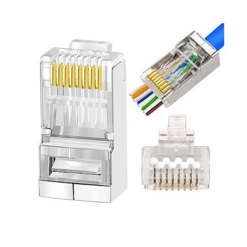 CAT6 RJ45 Connector 100 Pack,Cat6 RJ45 Ends 8P8C UTP Network