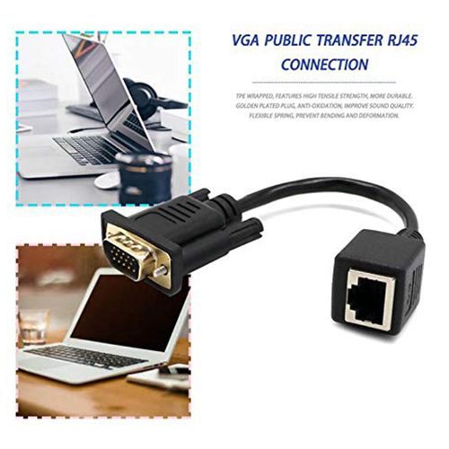 915 Generation VGA to RJ45 Adapter Network Cable to VGA Network Cable Conne