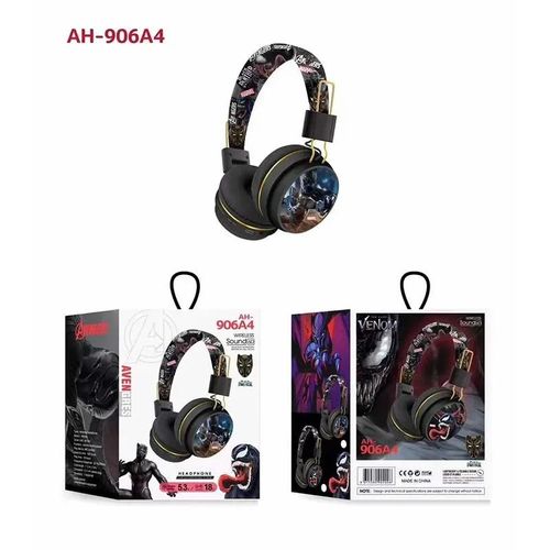 Disney Bluetooth headphones Ah-906 Black Panther wireless Bluetooth earbuds HiFi surround sound headset kids anime cartoon