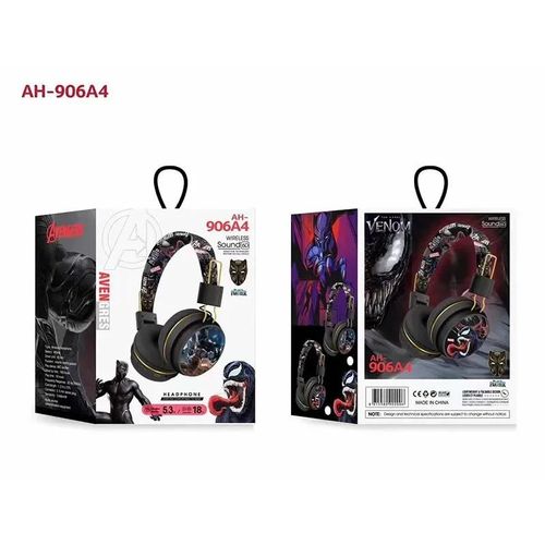 Disney Bluetooth headphones Ah-906 Black Panther wireless Bluetooth earbuds HiFi surround sound headset kids anime cartoon