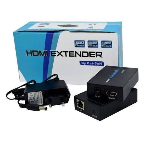 Hdmi And More 60M HDMI Extender 1080p  HDMI Transmitter Receiver Cat 5e/6 RJ45 Converter-Black