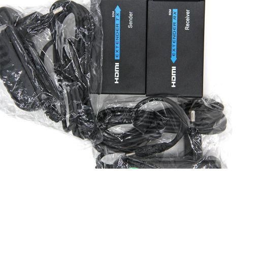 Hdmi And More 60M HDMI Extender 1080p  HDMI Transmitter Receiver Cat 5e/6 RJ45 Converter-Black