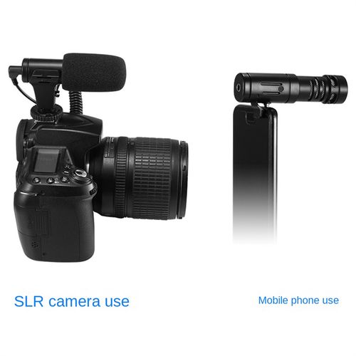 Video Microphone On-Camera Mini Condenser Record Interview V