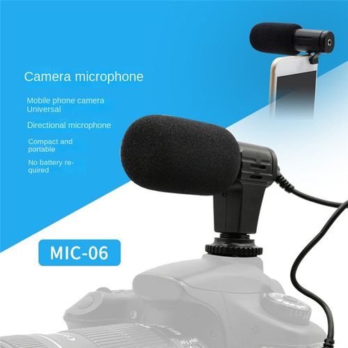 Video Microphone On-Camera Mini Condenser Record Interview V