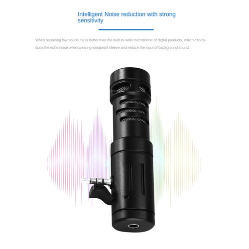 Video Microphone On-Camera Mini Condenser Record Interview V