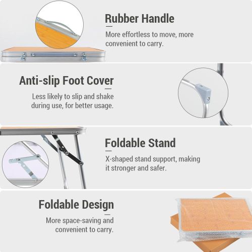 Portable Folding Table Outdoor Foldable Small Camping Table for Camping Picnic Beach