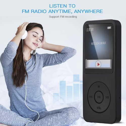 Portable MP4 Player with 64GB Memory Card MP3 Music Player 1.77 Inch LCD Screen Video Player Photo Viewer Support Music FM Radio Video E-book Recorder