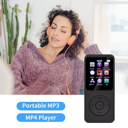 Portable MP4 Player with 64GB Memory Card MP3 Music Player 1.77 Inch LCD Screen Video Player Photo Viewer Support Music FM Radio Video E-book Recorder