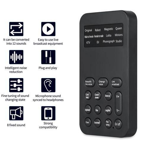 Mini Voice Changer Sound Effects Machine Audio Card 8 Fixed