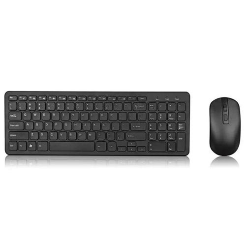 Wireless Keyboard And Mouse Set 2.4G Multi-Function Notebook Desktop Computer Office -White/Black