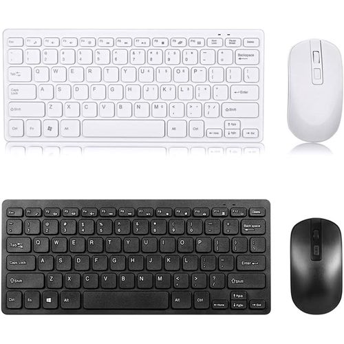 2.4G Wireless Keyboard And Mouse Set Combo - Black/White
