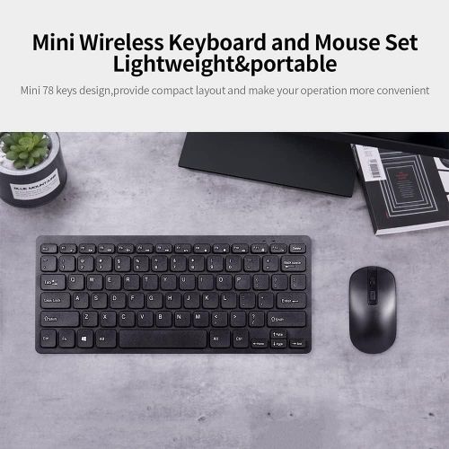 2.4G Wireless Keyboard And Mouse Set Combo - Black/White