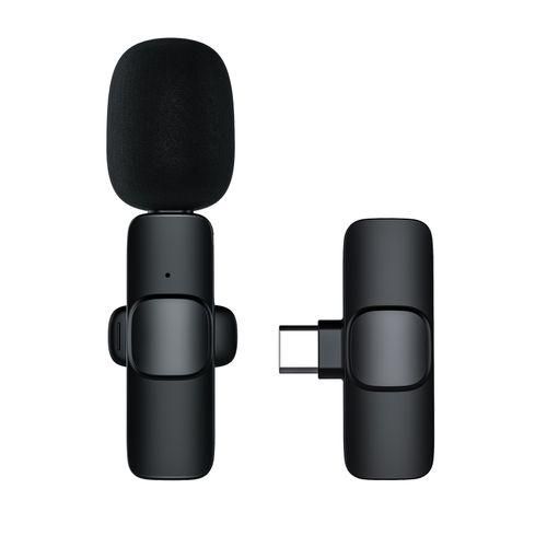 K10 Wireless Lapel Microphone Clipon Mic Plug  Play TypeC For Phone Pad PC With Noise Cancelling For Vlog Gaming Streaming Podcasting Recording