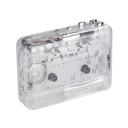 Transparent Cassette Player Multifunction Auto Reverse Retro Tape Recorder Compatible with Windows XP Win7 Win 8 Win10,Transparent Style NO5246