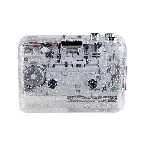 Transparent Cassette Player Multifunction Auto Reverse Retro Tape Recorder Compatible with Windows XP Win7 Win 8 Win10,Transparent Style NO5246