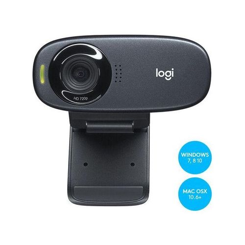 Logitech C310/C270 HD Webcam, 720p, Widescreen HD Video Calling,Light Correction, Noise-Reducing Mic, For Skype, FaceTime, Hangouts, WebEx, PC/Mac/Laptop/Macbook/Tablet - Black