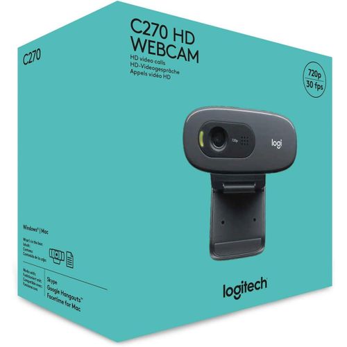 Logitech C310/C270 HD Webcam, 720p, Widescreen HD Video Calling,Light Correction, Noise-Reducing Mic, For Skype, FaceTime, Hangouts, WebEx, PC/Mac/Laptop/Macbook/Tablet - Black