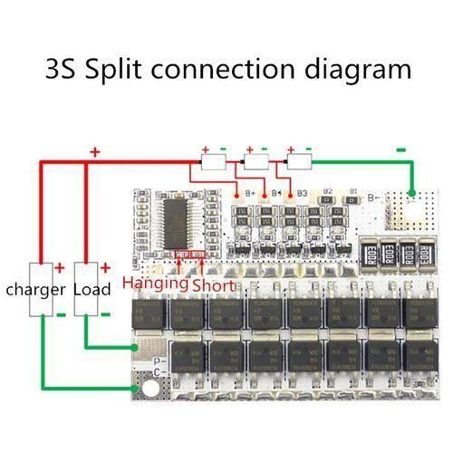 3S BMS 12V 100A LiIon LMO Lithium Battery Protection